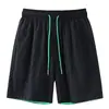 Estilo Simples Bermuda Masculina de Verão Nova para Esportes ao Ar Livre Marca Americana da Moda Calças Casuais Retas Largas de Comprimento Médio