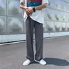 Pantalones casuales de seda helada, verano, deportivos, finos, transpirables, de secado rápido, talla grande, holgados, retro, modernos, versátiles, deportivos, rectos.