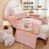 Conjunto de Roupa de Cama Infantil de Algodão Grau A com Desenhos Animados, Amigo da Pele e Respirável, Conjunto de Três Peças 100% Algodão para Bebês e Crianças Pequenas, Capa de Colcha para Creche