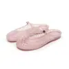 Sandalias Planas Versátiles de Cristal de Gelatina de Lujo Ligero Estilo Coreano, Punta Cerrada, Transpirables, con Diseño Hueco, Cómodas, Zapatos Mary Jane