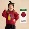 Roupas Infantis Amila 26ª Nova Coleção de Inverno Moletom Exclusivo de Desenho Animado para Meninas Roupa de Ano Novo Estilo Doce para Bebê Blusa de Gola Redonda