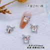 Celebridad de Internet Arte de Uñas Montón Diamante Lazo Joyería Súper Brillante Borde Explosivo Diamante Octagonal Aleación de Diamante Adornos de Diamante Lujo Ligero Decoración de Uñas