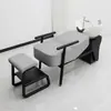 Venta Directa de Fábrica Cama de Champú Cerámica para Barbería Cama de Enjuague Semi-reclinable Cama para Salón de Peluquería Cama de Champú Estilo Celebridad de Internet