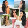 Comercio Exterior Transfronterizo Pelucas Europeas y Americanas Trenzadas, Coletas para Mujer, Cabello Largo Rizado, Extensiones de Coleta con Clip Invisible, Trenzas, Al por Mayor en Stock