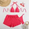 Nuevo Traje de Baño Dividido Sexy Bikini Europeo y Americano de Tres Piezas Boxer Ajustado Conservador Adelgazante Ropa de Baño Transfronteriza de Amazon