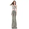 Jeans de Campana Retro Americanos para Mujer Primavera y Otoño 2026 Diseño Desgastado Nicho Versátil Pantalones Bootcut
