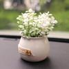 Ornamentos de flor de simulação de carro mini decorações de planta de carro vaso de flores pequeno frutas auspiciosas cerâmica criativa decorações de carro