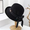 Sombrero de pescador para mujer, de primavera y otoño, para viajes, estilo británico, informal, combinable, de punto japonés, aspecto pequeño
