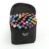 Venta al por mayor de fábrica, rotulador de color de doble cabezal, bolígrafo de color, 24 colores, 48 colores, bolígrafo de acuarela de doble cabezal, juego de estudio aceitoso