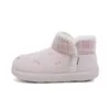 Botas de Nieve para Mujer sin Cordones con Parches a Cuadros, Forradas de Felpa, Botas de Algodón Calientes, Punta Redonda, Suela Gruesa, Zapatos sin Cordones para Mujer