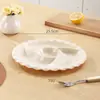 Plato de molino de viento de porcelana de imitación plato de cocción al vapor segmentado plato de dim sum plato de frutas plato de frutas plato plato de cocina plato de cocción al vapor plato de desayuno