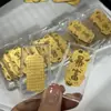 Adesivo de Telefone de Ouro Puro 999 para Riqueza, Folha de Ouro de 2mg para Atrair Riqueza, Brinde Promocional de Loja de Ouro, Pequeno Presente de Ano Novo