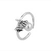 Anillo con Colgante de Borla Cadena Combinada Campana Redonda Cuenta Redonda Carta de Amor Animal de Dibujos Animados Comida Anillo Suministro de Comercio Exterior