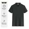 Camiseta de Manga Curta de Algodão Seda de Gelo para Mulheres, Top Casual de Cor Sólida para o Verão com Gola Polo, Camisa Polo Fina