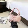 Bolso Tote Cadena Lazo 2026 Moderno Plegado Nuevo Estilo Diseño de Nicho Bolso Cruzado Bolso Versátil