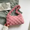 Bolsa Transversal Grande Capacidade Texturizada para o Outono e Inverno, para o Dia a Dia, de Cruzamento de Fronteiras para Mulheres, Nova Bolsa Transversal Peluda de Pelúcia 2025
