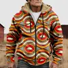 Chaqueta de Algodón Gruesa con Forro de Polar Estilo Étnico Camuflaje Transfronterizo 2025 con Cremallera y Bolsillos de Parche para Abrigo