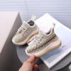 Promoção de Sapatos de Coco Infantil Tênis Esportivo Masculino Sapatos com Malha Respirável Sapatos Casuals de Malha Fly-Knit Sapatos de Bebê com Solado Macio