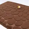 Alfombrilla de suelo de adoquines Amazon transfronteriza Alfombrilla absorbente para pies de baño Alfombrilla de puerta de vellón de coral Antideslizante Absorbente Algodón viscoelástico Color sólido