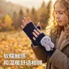 Guantes de Celebridad de Internet Transfronterizos, Guantes de Invierno de Felpa de Medio Dedo con Cubierta Plegable Calientes sin Dedos de Piel Sintética de Visón Tejidos para Estudiantes y Niños