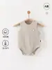 Mameluco de Verano para Bebé 100% Algodón Puro Body Calado Mameluco Triangular para Recién Nacido Traje Delgado sin Mangas para Gatear Bebé