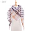Vendas Diretas de Fábrica Modelo Quente Transfronteiriço Europeu e Americano Primavera, Outono e Inverno Cachecol Xadrez Cachecol Xale Triangular de Fio Circular Feminino