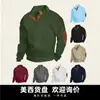 2025 Primavera Outono Tamanho Europeu Masculino Mais Vendido Masculino Gola Alta Manga Longa Casual Outdoor Moletom Tricotado Jacquard