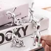 Decoração de Coelho de Orelha Longa Eletrodepositada Moderna Nórdica Senso Avançado Luxo Leve Carro Sala de Estar Tendência Brinquedo Decoração Casa Decoração Macia Decoração