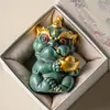 Decoración para Acuario de Micro Paisaje de Arenisca Verde Estilo Chino Hecha en Fábrica, Nuevo Pixiu Estilo Chino Sosteniendo una Bola, Adorno Creativo, Pieza Decorativa para Regalo