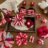 Acessórios de Cabelo Elegantes para Meninas com Estampa Xadrez Floral Vermelho Presilhas Versáteis Scrunchies Listrados de Alta Qualidade Elásticos de Cabelo Grampos de Cabelo