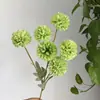 Crisantemo Artificial de 6 Cabezas, Crisantemo Artificial Ping Pong, Flor de Seda para Decoración de Bodas, Flor Artificial de Diente de León, Crisantemo Artificial de Bola, Flor de Bola de Cebolla