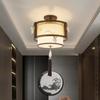 Luz de Pasillo Antigua China Luz de Corredor Luz de Entrada Madera Maciza China Pequeña Luz de Techo led Iluminación de Balcón Estilo Chino