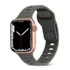 Adequado para Pulseira Apple Watch Iwatch9 Fivela Quadrada Silicone Cor Sólida Pulseira de Relógio Pulseira Apple Watch Ultra2