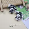 Accesorios de Resina DIY de Dibujos Animados Blanco y Negro Pequeño Europeo Hecho a Mano Pasador para el Cabello Funda para Teléfono Móvil Llavero Colgante Hebilla de Zapato Accesorios de Joyería