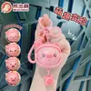 Chaveiro Giratório Fofo de Lontra e Porquinho Brinquedo Descompressão que Muda de Rosto Chaveiro Pingente para Bolsa Feminina Pequeno Presente