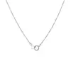 Collar Doble Anillo Entrelazado para Mujer Diseño de Nicho Sentido de la Moda Cadena para Clavícula Estilo Frío Ins Elegante Simple Lujo Ligero
