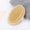Cepillo de mano personalizado para patillas de cerdo con mango largo corporal, cepillo de bambú para baño, cepillo de limpieza exfoliante para baño, cepillo de madera para baño