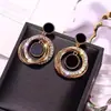 Pendientes de Aro Grandes Multicapa Adelgazantes para Rostro Redondo de Lujo Exagerado Estilo Coreano Personalidad Celebridad de Internet Modernos Clavos de Plata