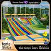 Fabricante de equipamentos para escorregadores de arco-íris em terra firme de celebridades da Internet, expansão de entretenimento ao ar livre em grande escala, instalação de escorregadores coloridos em terra firme, escorregador de arco-íris
