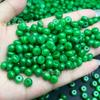 Cuentas sueltas de jade verde emperador, cuentas de dragón de hierro verde seco Sheng, cuentas de ábaco para bricolaje, anillo de seguridad, cuentas espaciadoras, pulsera de cuentas, accesorios de conexión
