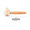 Rodillo con Mango de Madera Rodillo de Doble Extremo Palo para Harina Acero Inoxidable Rodillo de Malla para Masa Cuchillo Rodillo de Cocina para Hornear