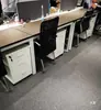 Gabinete de Archivo de Tres Niveles Móvil para Oficina de Piso, Ignífugo, Tres Cajones, Combinación de Escritorio con Pantalla, Gabinete Móvil