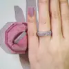 Anillo de Zirconia, Banda Lisa, Sensación de Alta Gama, Diseño Exquisito para Mujeres, Joyería de Yiwu, Diseño de Nicho, Venta al por Mayor Transfronteriza R4572