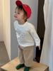 Ropa de Otoño para Niños 2025 Ropa de Bebé Estilo Coreano Ropa para Niños Camiseta de Manga Larga con Letras de Otoño para Niños Traje Casual de Pantalones