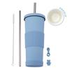 2026 Novo Modelo 830ml Revestimento Cerâmico Copo para Milk Tea Antiderrapante Portátil Canudo Copo Térmico Copo de Aço Inoxidável com Canudo