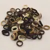 100 piezas/bolsa tamaño pequeño 2 cm color caramelo banda para el cabello sin costuras cuerda para el cabello marrón Joyería para niños y bebés anillo de toalla
