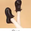 Zapatos de Cuero para Mujer de Suela Gruesa, Punta Redonda, Corte Ajustado, Estilo Retro, Nuevos de Primavera 2026, Mocasines Cómodos que Combinan Bien con Faldas, Zapatos sin Cordones para Mujer