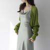 Cárdigan de punto con mangas de murciélago estilo francés para mujer, protector solar, abrigo fino de verano, chaleco, falda, chal, blusa exterior