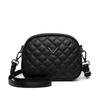 Atacado de fábrica primeira camada couro bovino bolsa quadrada pequena bolsa feminina de couro 2025 nova moda grade de diamante bolsa de ombro transversal