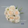 Decoração de casamento com flores de rosa estilo europeu, amarradas à mão, flor para noiva, daminha de honra, buquê de simulação com 11 rosas, vendas diretas da fábrica